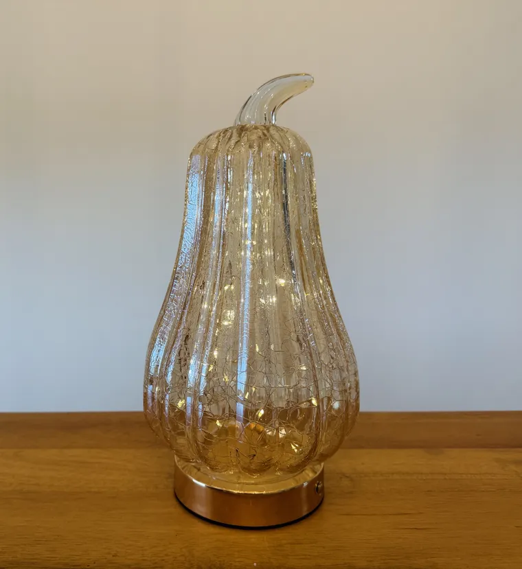 Glass pumpkin light